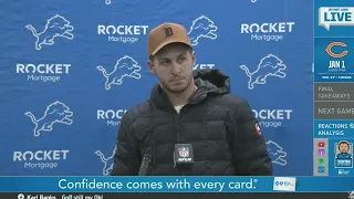 Jared Goff postgame interview Lions lose Panthers on Week 16