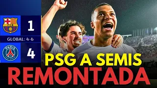 ¡Remontada! 🔴 BARCELONA 1-4 PSG • Resumen y Reacción • Champions League 2024