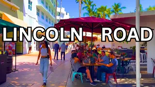 4K| MIAMI FLORIDA TOUR - South Beach Lincoln Road  | 2024
