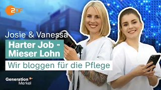 Toller Beruf, mit vielen Missständen - Vanessa und Josie, Krankenpflege-Azubis | Generation Merkel