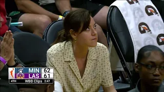 Aubrey Plaza attending the Los Angeles Sparks game