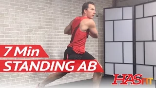 7 Min Standing Ab Workout for Women & Men - Standing Exercises for Flat Stomach Standing Up