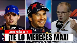 El MENSAJE que Max Vertsappen NO ESPERABA de la FIA *Checo está FELIZ*