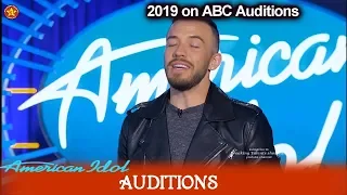 Ryan Hammond Raised in Church & Had Weight Problems "Lay Me Down" | American Idol 2019 Auditions