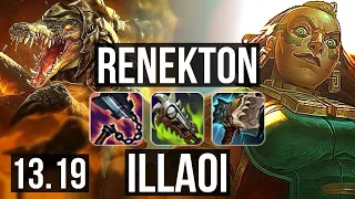 RENEKTON vs ILLAOI (TOP) | 6/1/8, 300+ games | EUW Challenger | 13.19