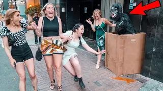 Their Reactions were So Amazing! funniest GORILLA prank