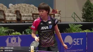 Women's Singles Thailand Open 2017 SATO Hitomi  VS SHIBATA Saki