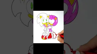 Sonic and Amy Rose Coloring Pages / How To Draw Sonic and Amy Rose