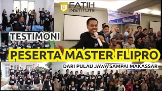 Terstimoni Peserta Kelas Master Flipro batch 1 - 4 dan kelas Workshop Makassar