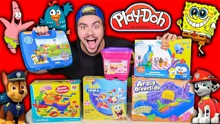 ABRINDO IMITAÇÕES DA MASSINHA PLAY DOH !! (BOB ESPONJA, PATRULHA CANINA E GALINHA PINTADINHA)