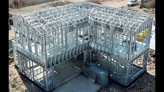 Green building construction system in combination of cold formed steel and lightweight concrete