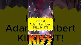 Adam Lambert & KISS Rockin' it 1976 Style! #detroitrockcity #genesimmons #paulstanley