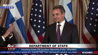 GREEK RECEPTION: Sec. of State Mike Pompeo honors Greek prime minister