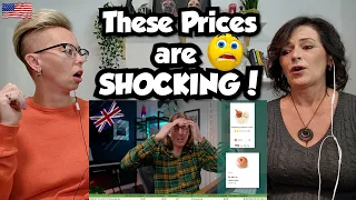 American Couple Reacts: The Average Cost of Groceries in Britain vs America! FIRST TIME REACTION!!