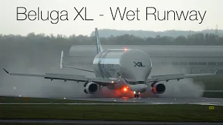 SPRAY - Airbus Beluga XL On a Very Wet Runway at Chester Hawarden Airport