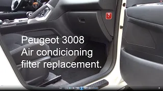 Peugeot 3008 air conditioner filter replacement