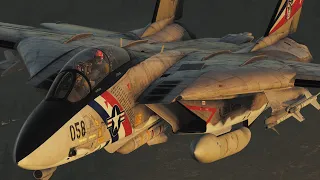 DCS WORLD/ F-14 Tomcat/Запуск/Взлет/Полет/Посадка/Полная версия