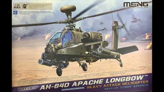 MENG 1/35 Apache AH64D Longbow Detailed Kit Review