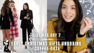EARLY CHRISTMAS GIFTS UNBOXING + COFFEE DATE | VLOGMAS DAY 7 | Samantha Guerrero