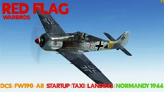 DCS FW190-A8 Cold Start, Taxi Take off made easy.