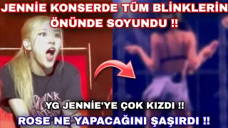 Jennie konser de tüm blinklerin önünde soyundu !! Rose ne yapacağını şaşırdı! YG Jennie'ye kızdı !!