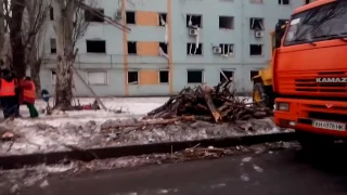 Донецк, Мотель. Последствия взрыва 2 февраля 2017 г машины с боекомплектом террористов