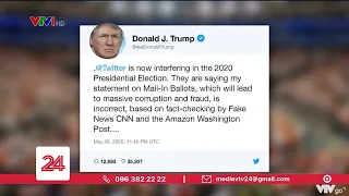 Twitter dán nhãn cảnh báo các bài đăng của Tổng thống Trump | VTV24