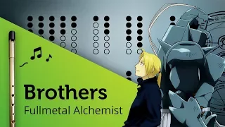 Brothers (Fullmetal Alchemist) on Tin Whistle D + tabs tutorial