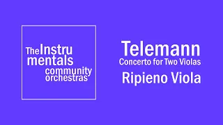 Telemann - Concerto for Two Violas, TWV 52:G3 - I. Avec Douceur - Ripieno Viola Part