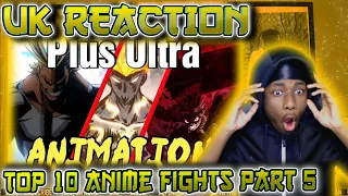 Another Top 10 Visually Stunning Anime Fight's (part 5) [UK REACTION🇬🇧]