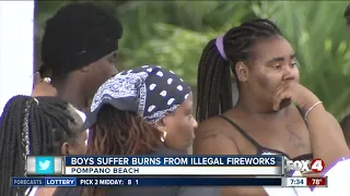 Children hurt by illegal fireworks in Pompano Beach