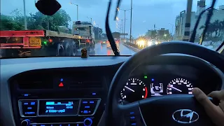 Best Of Mansoon ❣️ | i20 Sports Highway Rain Drive | Evening Rain Romantic View 😍