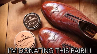 NO LUCK THRIFTING & I’M DONATING THIS PAIR OF ALLEN EDMONDS!!! Shoe Shine Tutorial