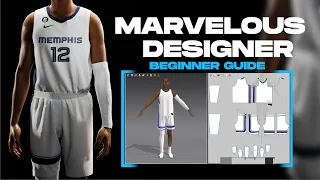 Part 1 Designing  NBA Jersey in 3D! | Marvelous Designer Tutorial for Beginners