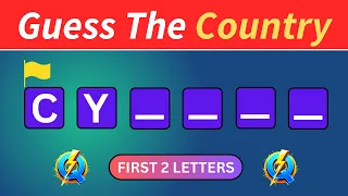 Guess 50 Countries by First 2 Letters | Country Quiz