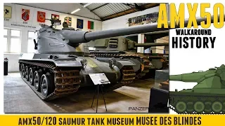 AMX50 - Walkaround - history - Saumur Tank Museum.