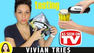 CAN OPENER THE WORLDS EASIEST HANDS-FREE TOUCAN CAN OPENER REVIEW | TESTING AS SEEN ON TV PRODUCTS