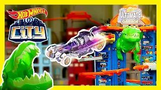 ОКОНЧАТЕЛЬНАЯ ВЕЧЕРИНКА ГАРАЖА: T-REX & ВТОРЖЕНИЯ ДРАКОНОВ! 🐉💥 | @HotWheelsRussia 3+