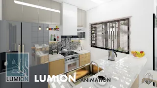 LUMION Animation: Modern living area interior 3D animated video rendering
