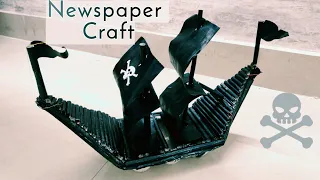 Pirate Ship | Sailing | Newspaper and Egg carton craft | Best out of waste | DIY | Easy Kids Craft