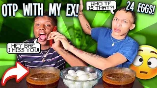 ON THE PHONE WITH MY EX BOYFRIEND IN FRONT OF JD *HE WANTS TO FIGHT!!*😭😩24 EGGS MUKBANG