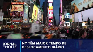 NY é a cidade americana onde se perde mais tempo entre casa e trabalho | Jornal da Noite