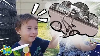 Manobras de bike,Piscina, Sorvete, Piquenique, um dia de diversão - Vlog Família Lolo e Sam