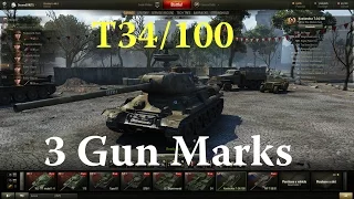 World of Tanks - Konstrukta T34/100 3 Gun Marks