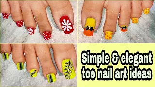 Simple and elegant toe nail art ideas || 3 designs ||ND|| Nail Delights💅