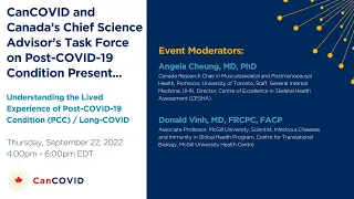 Public Panel by CanCOVID and Canada’s Chief Science Advisor’s Task Force on Post-COVID-19 Condition