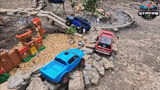 backyard crawler course after some adjustment and scale road signs traxxas trx4 blazer