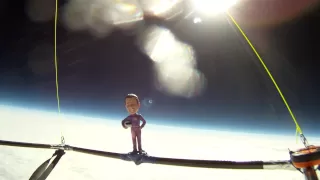 High Altitude Weather Balloon Launch - Bobblehead in Space Raises Awareness of the Needs of Seniors