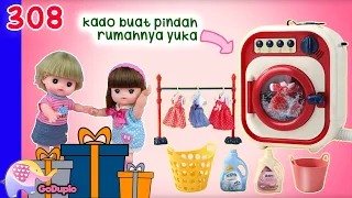 Mainan Boneka 308 Yuka Pindah Rumah Dikado Mesin Cuci Beneran - Goduplo TV