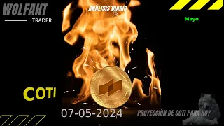 Análisis diario de criptomoneda COTI – precio de cripto coti hoy - 07/05/2024